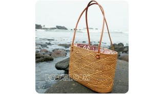 women shopping handbags rattan full motif handmade from bali